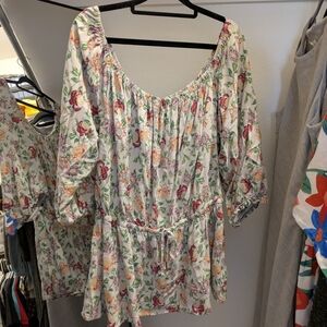 Lane Bryant Off Shoulder Whimsical Cottagecore Mini Dress 14/16